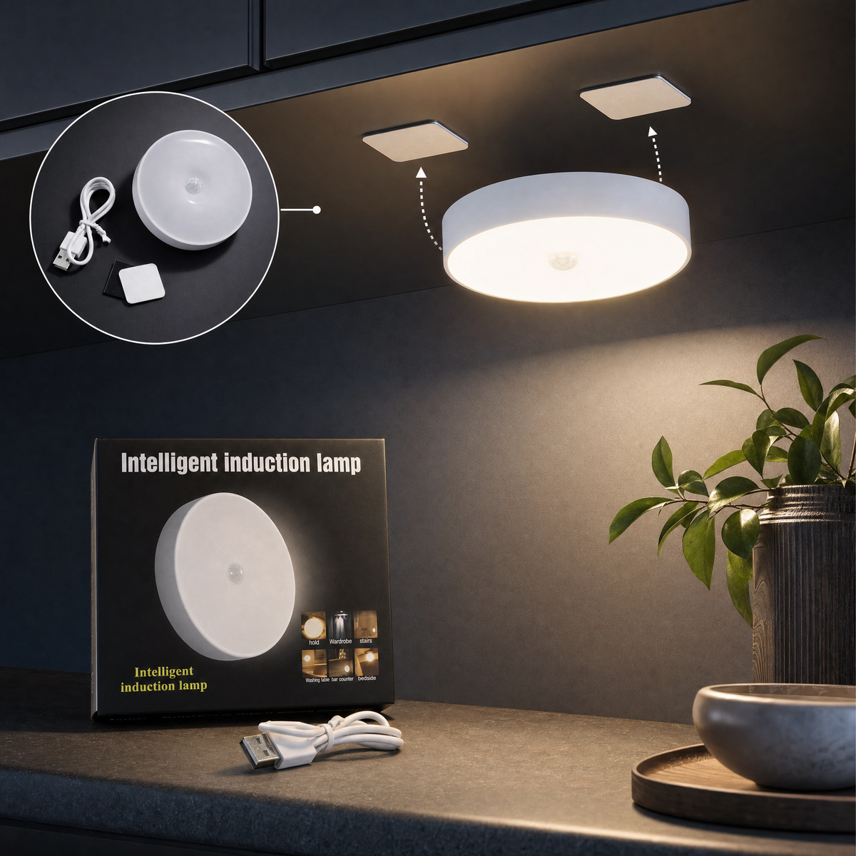 Smart Motion Sensor LED Light - USB Rechargeable