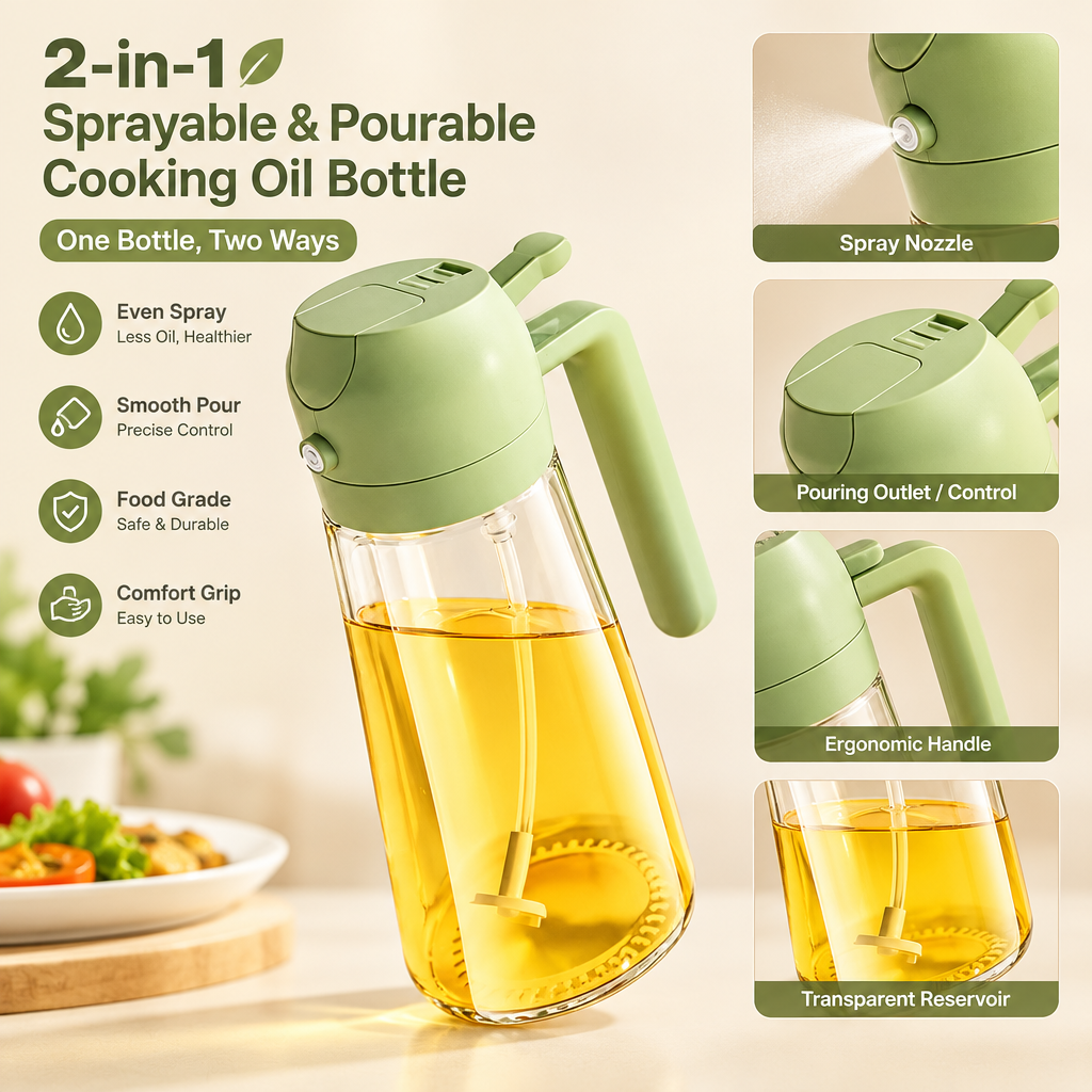 DuoPour 2-in-1 Cooking Oil Sprayer & Dispenser