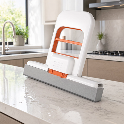Mini Foldable Mop with Squeeze-Dry Sponge