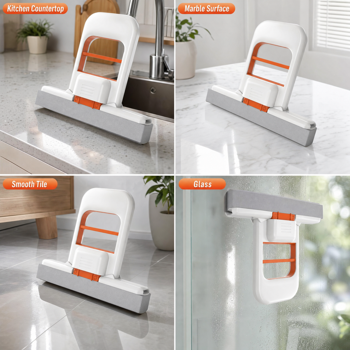 Mini Foldable Mop with Squeeze-Dry Sponge