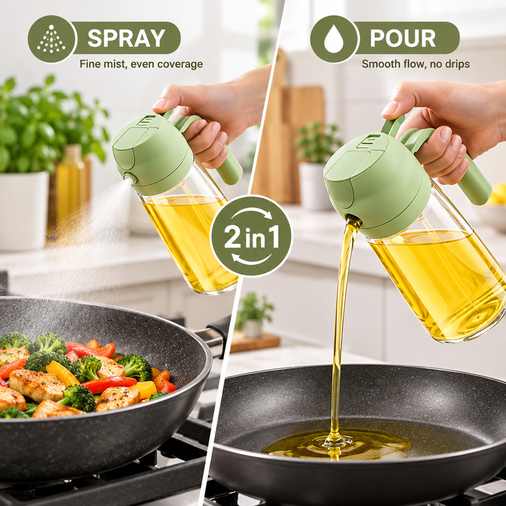 DuoPour 2-in-1 Cooking Oil Sprayer & Dispenser