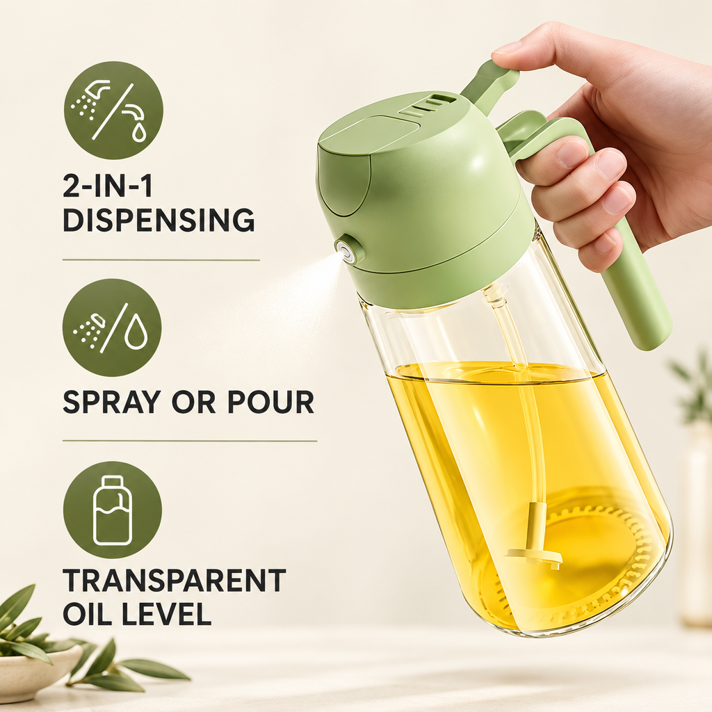 DuoPour 2-in-1 Cooking Oil Sprayer & Dispenser