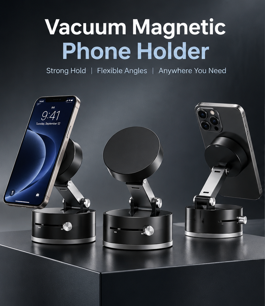 Magnetic/Vacuum suction phone mount